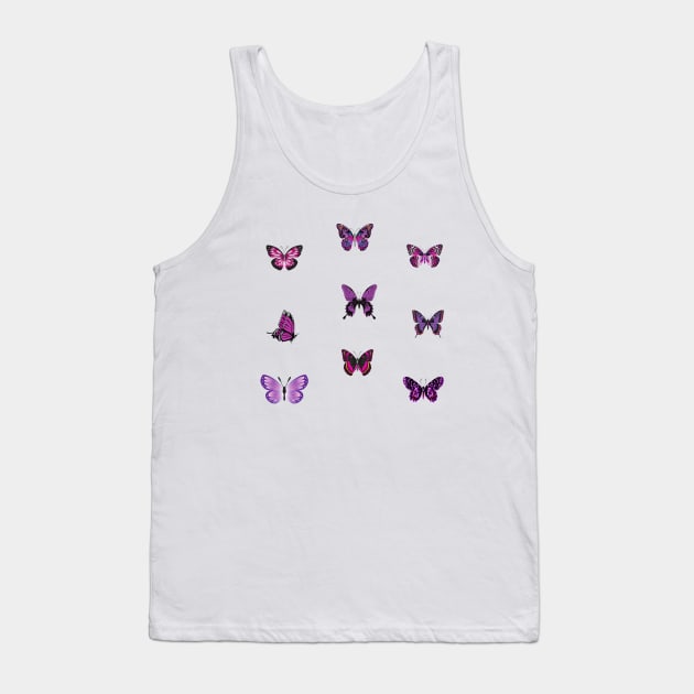 purple butterfly Tank Top by Wolf Clothing Co